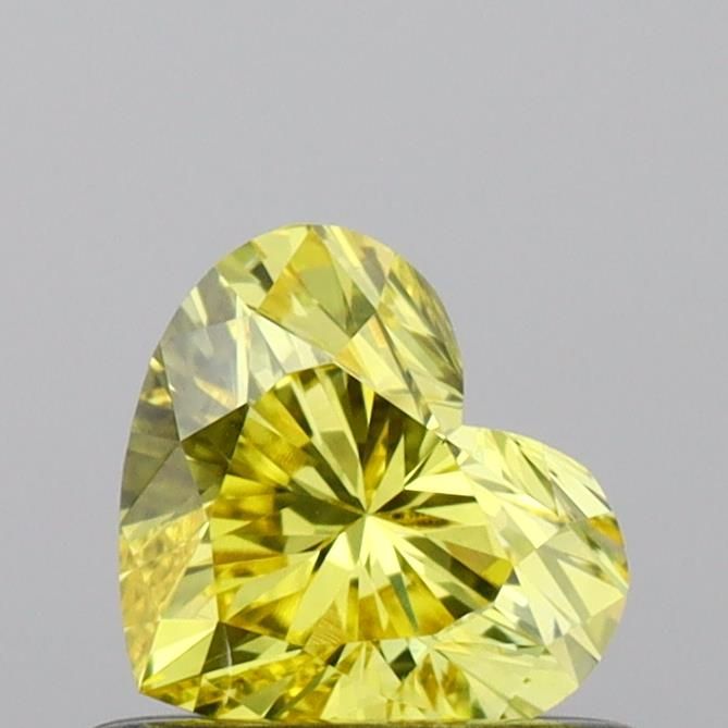 0.47 CT Fancy Vivid Yellow HEART