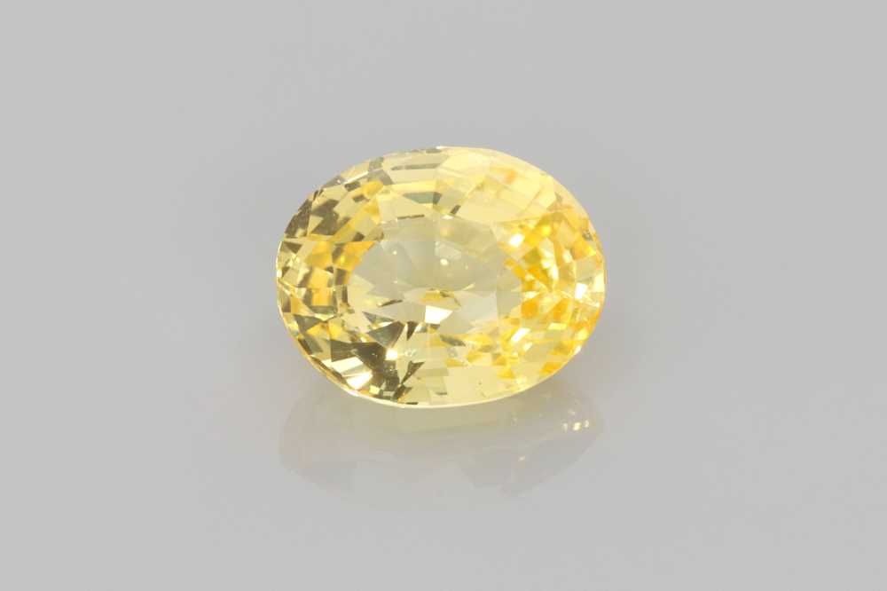 2.01 Carat Yellow Oval Sapphire