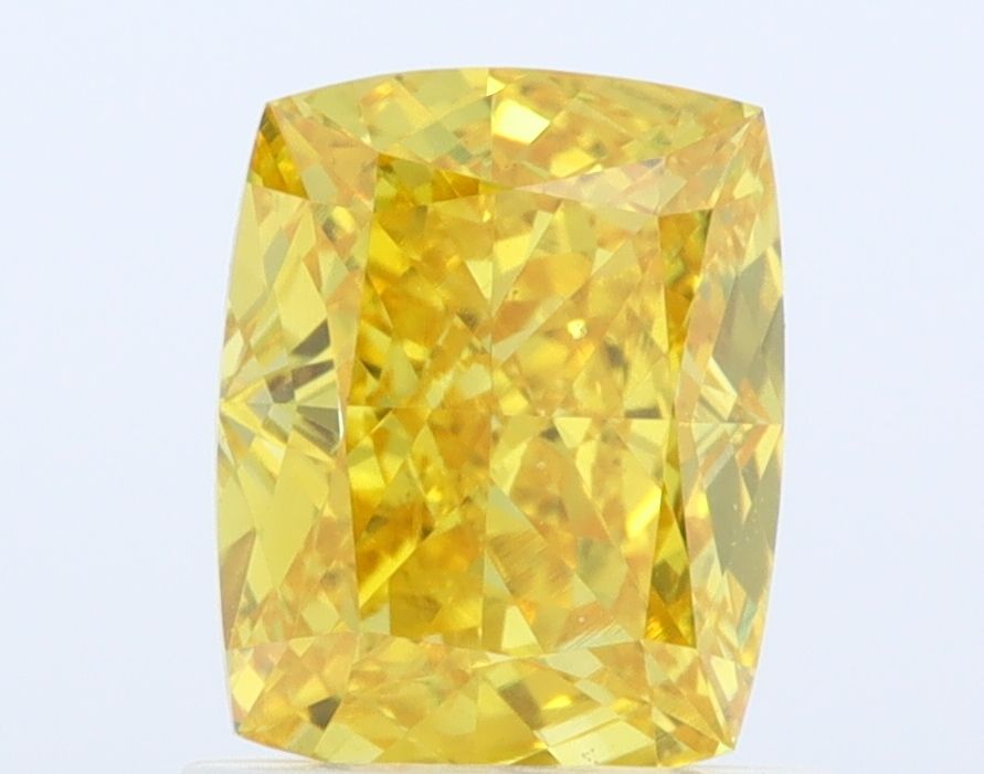 1.07 CT Fancy Vivid Yellow CUSHION MODIFIED