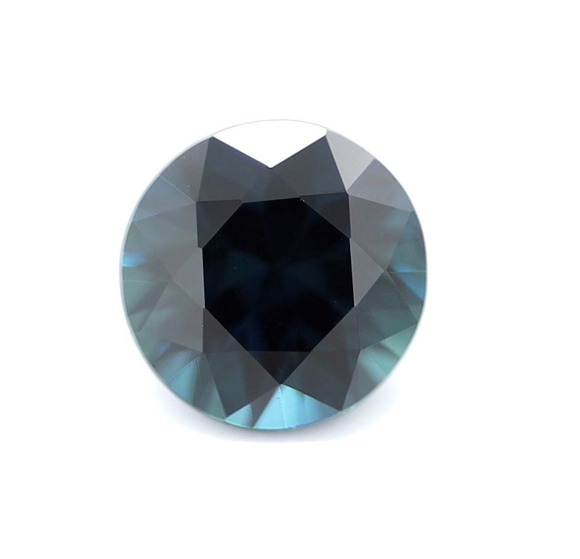Szafir 1,07 ct, niebieski, szlif okrągły