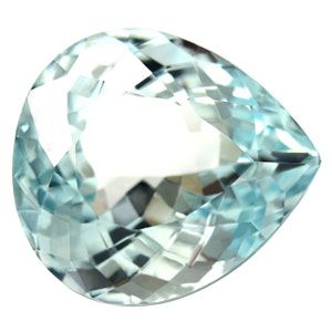 Akwamaryn 10,77 ct, niebieski, szlif gruszka