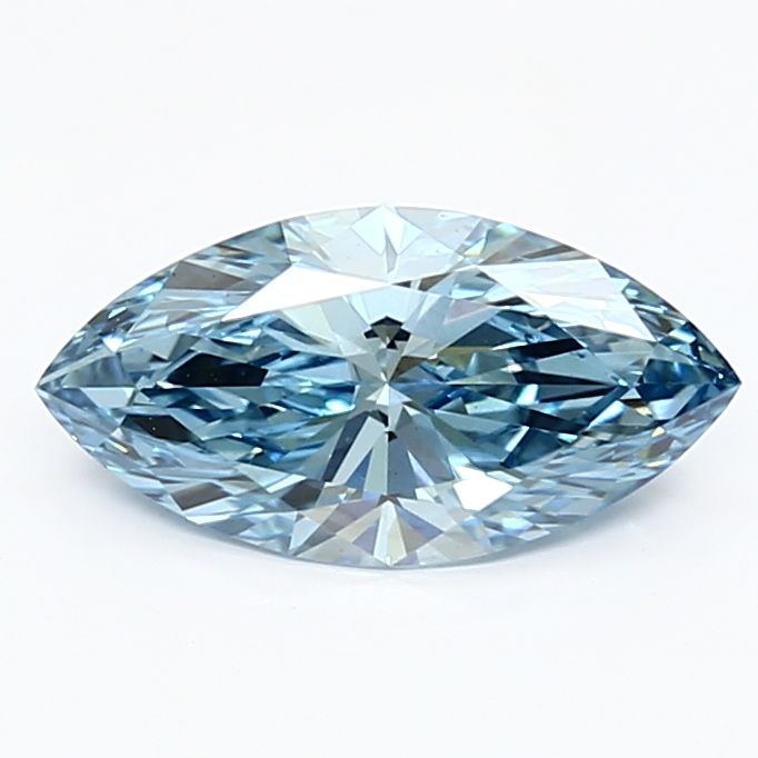 1.23 CT Fancy Vivid Blue MARQUISE