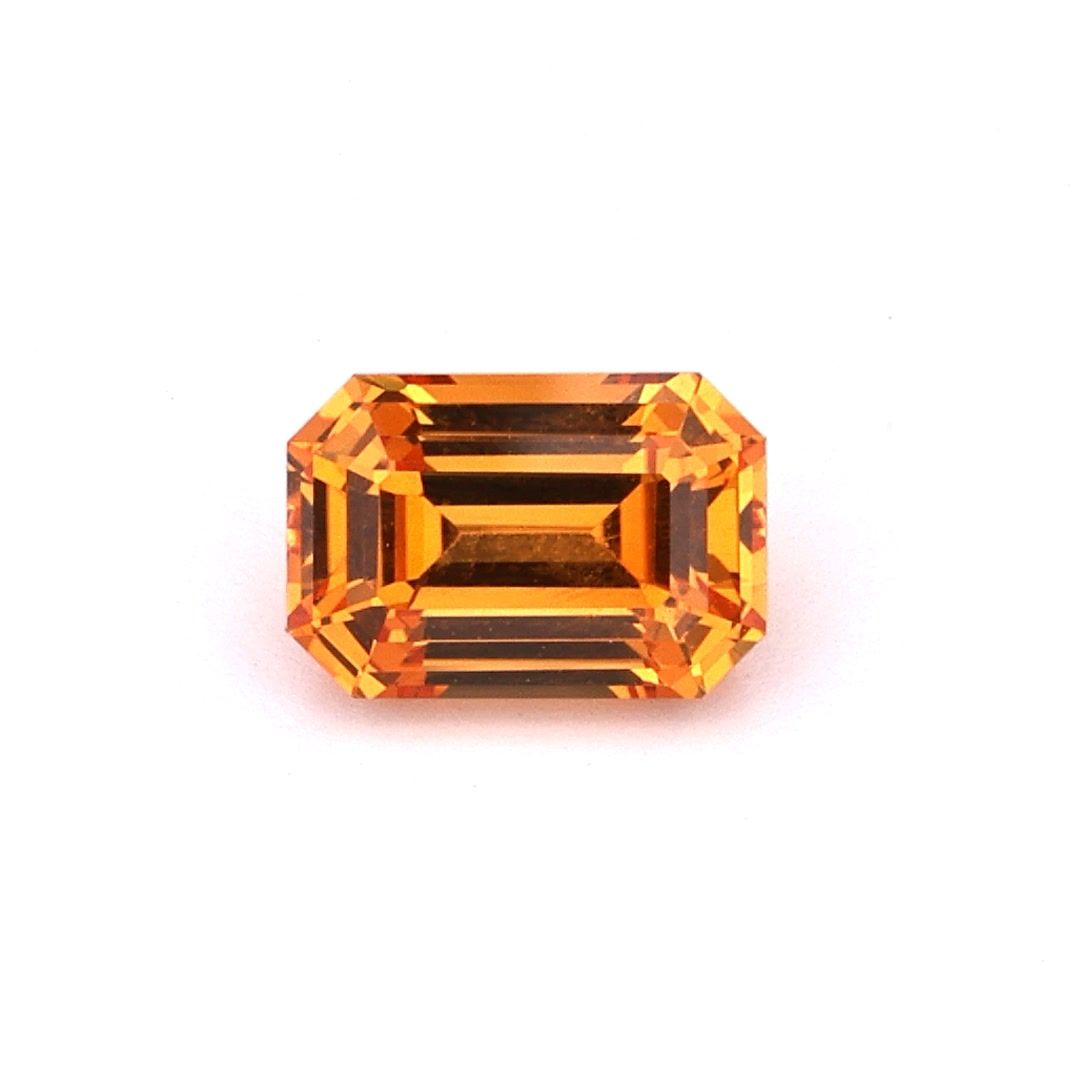 SAPPHIRE FACETED 2.57ct ORANGE ORANGE EC SRILANKA HEATED