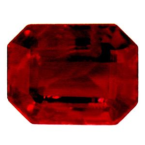 RUBY Emerald 0.41ct RED EC FACETED