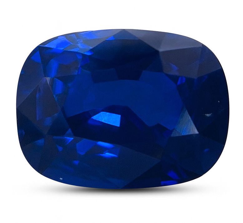 Szafir 6,29 ct, niebieski, szlif cushion