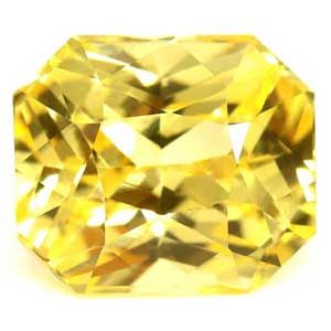 Szafir 1,73 ct, żółty, szlif szmaragdowy