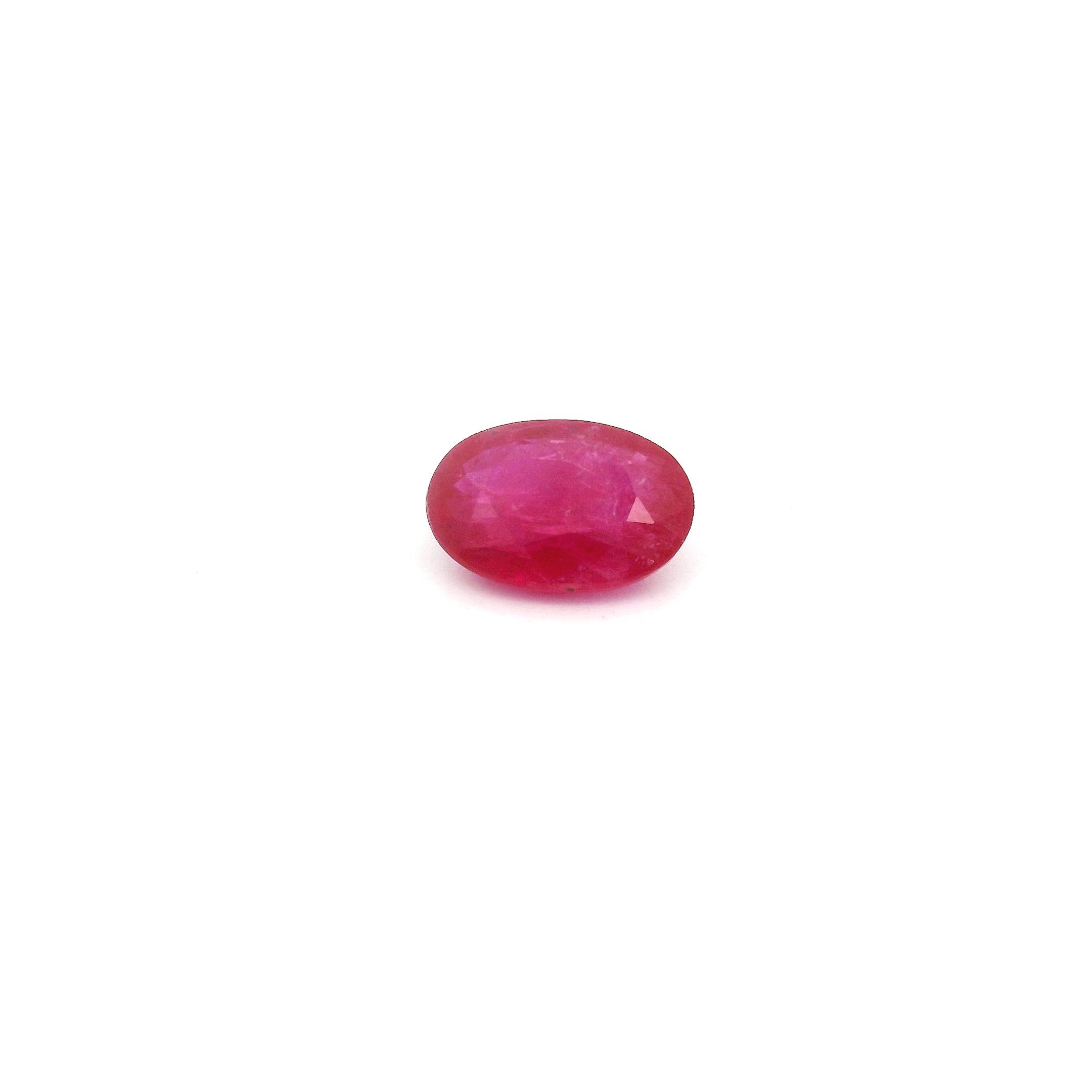 RUBY FACETED 0.61ct RED Medium Intense MI MOZAMBIQUE HEATED
