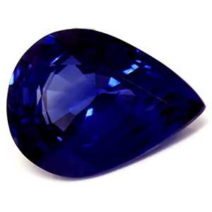 Szafir 1,51 ct, niebieski, szlif gruszka