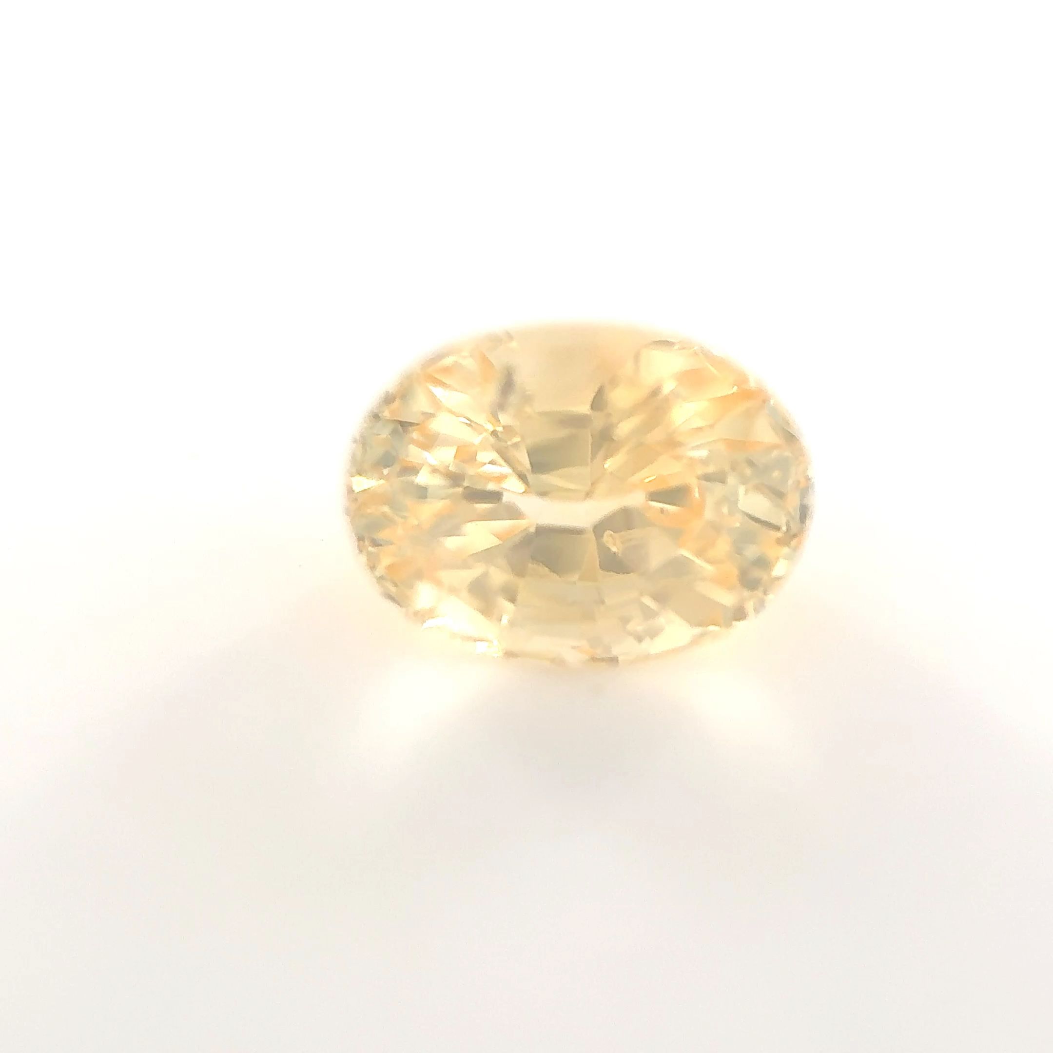 Szafir 1,22 ct, żółty, szlif owalny