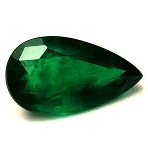 Szmaragd 1,10 ct, zielony, szlif gruszka