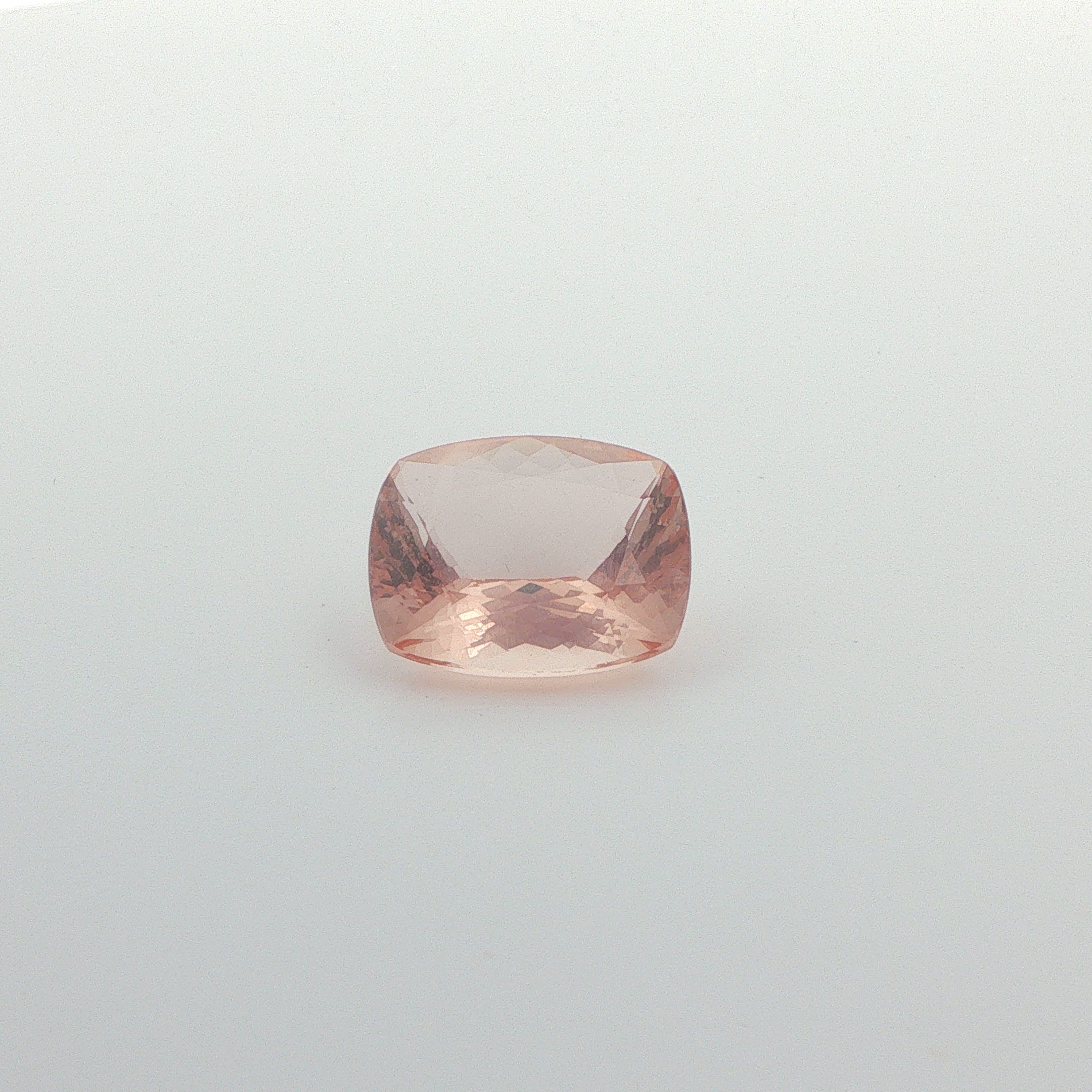 7.04 ct Cushion Morganite