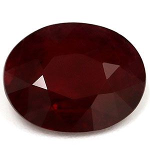 Rubin 1,34 ct, czerwony, szlif owalny