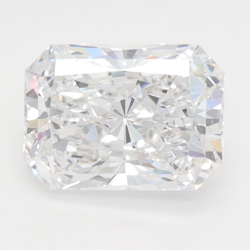 2.06-carat radiant diamond with D color, null cut, and IF clarity.