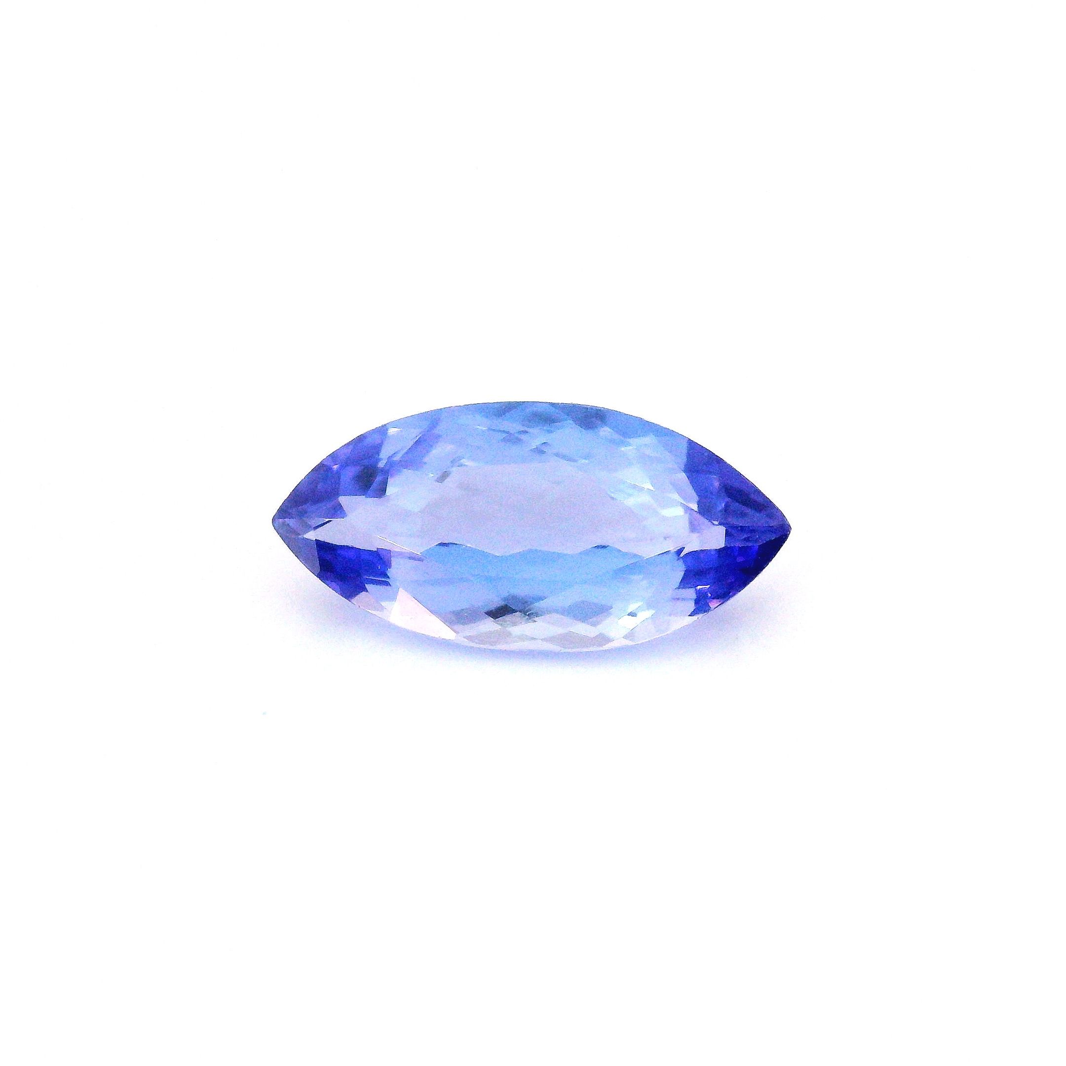 Tanzanit 1,74 ct, niebieski, szlif markiza