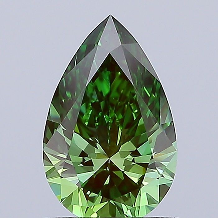 1.04 CT Fancy Vivid Green PEAR