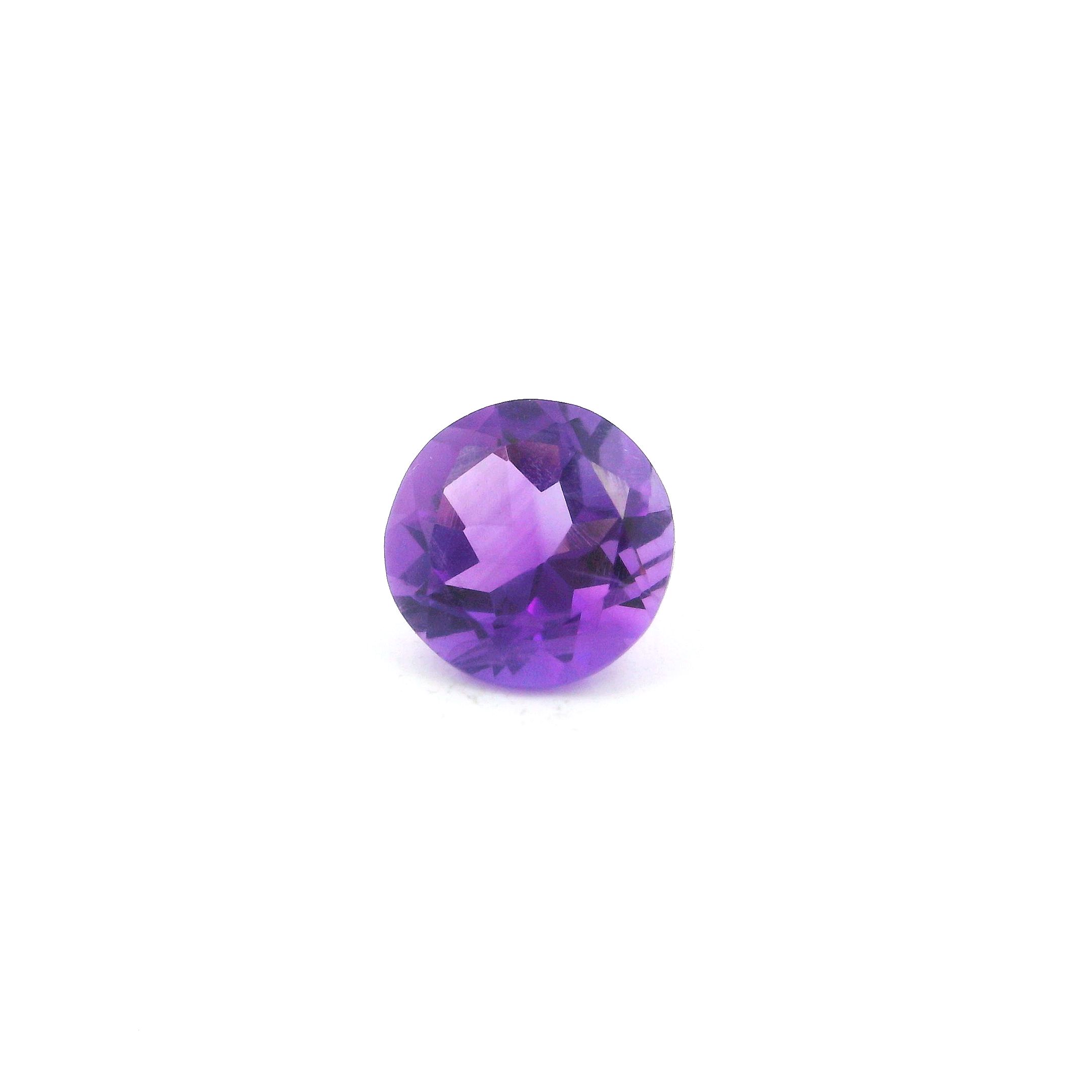 Ametyst 1,14 ct, purpurowy, szlif okrągły