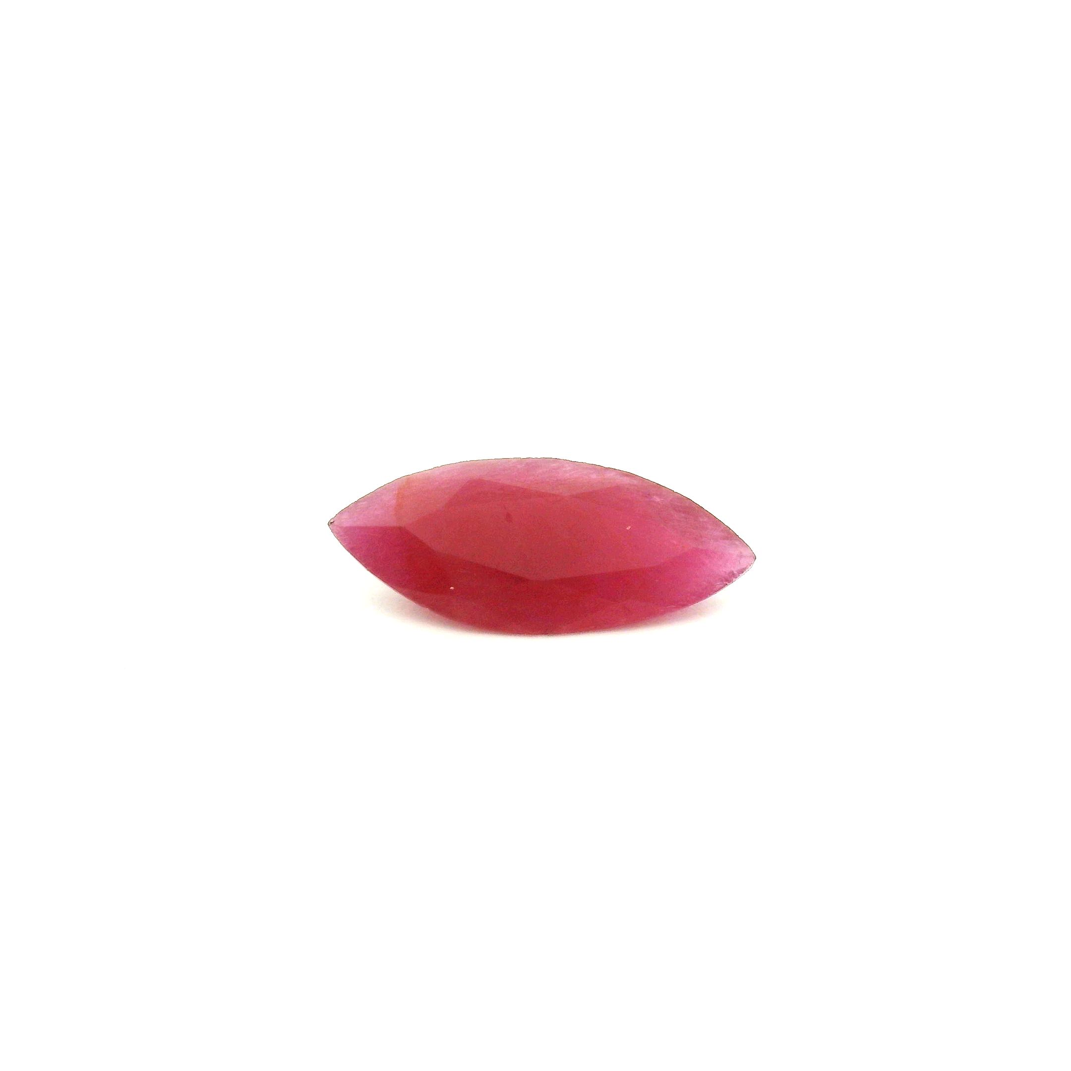 Rubin 1,09 ct, czerwony, szlif markiza