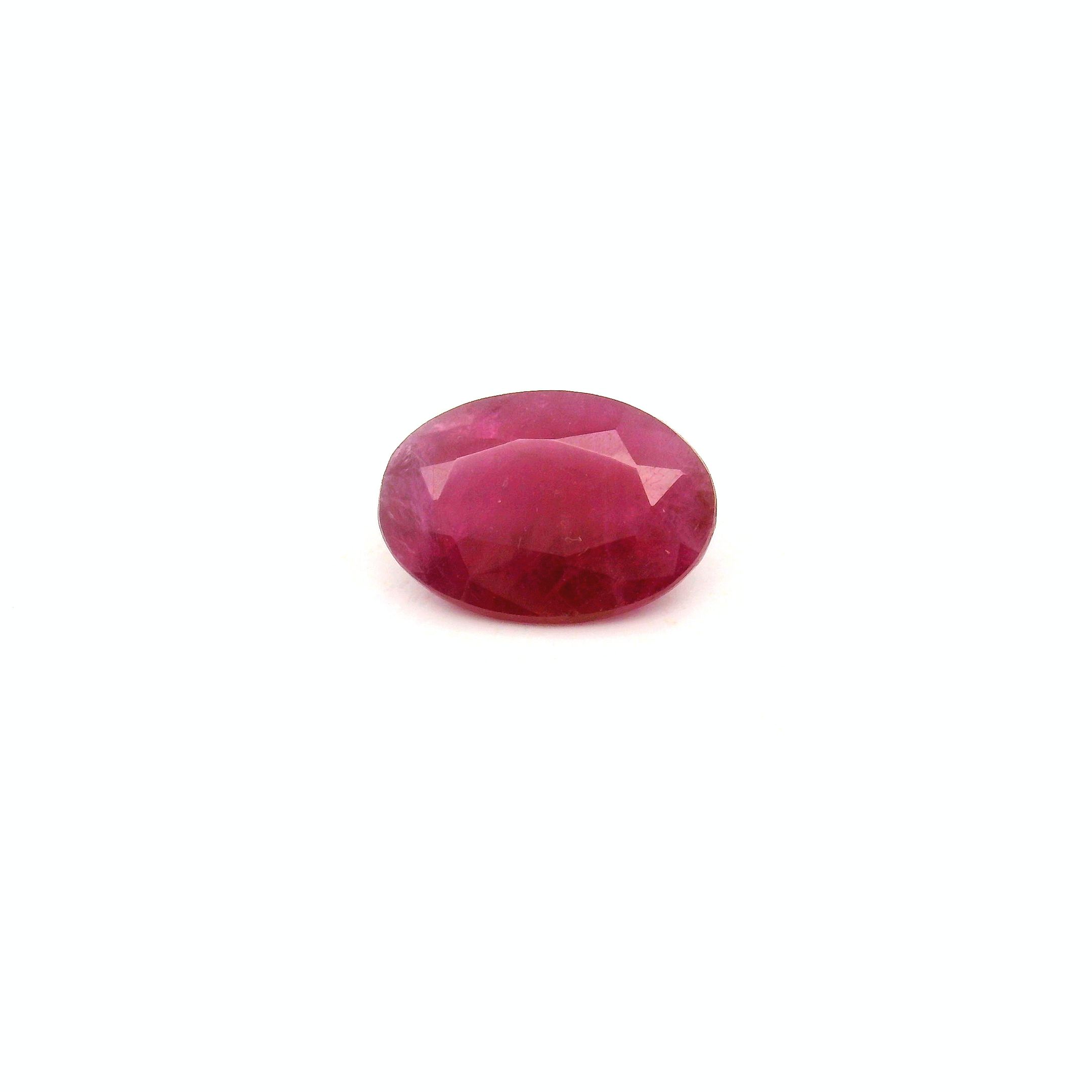 Rubin 1,11 ct, czerwony, szlif owalny