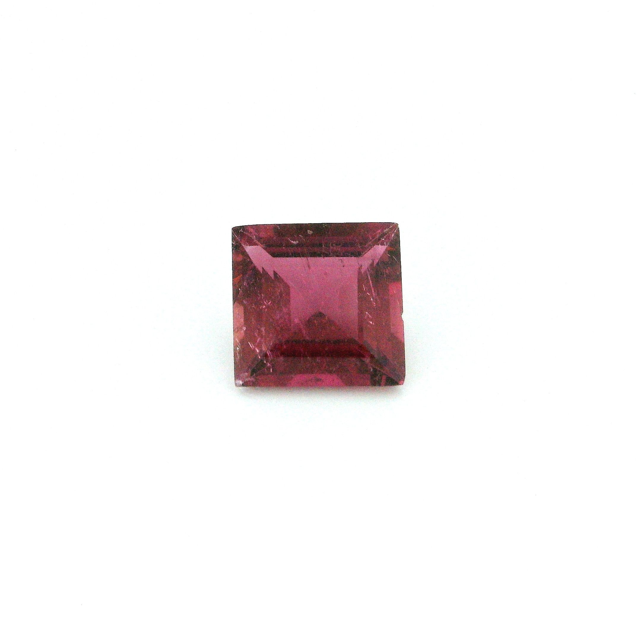 Turmalin 1,40 ct, różowy, szlif kwadratowy