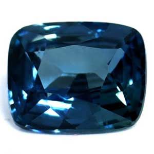 Szafir 1,25 ct, niebieski, szlif cushion