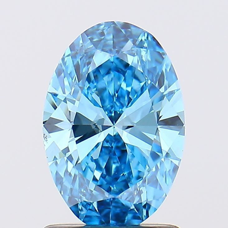 1.01 CT Fancy Vivid Blue OVAL