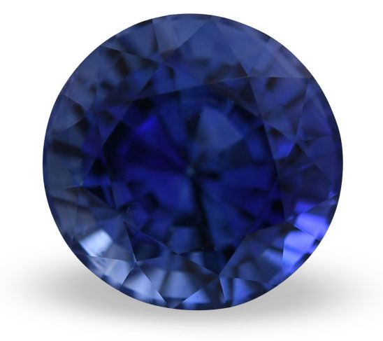 Szafir 1,66 ct, niebieski, szlif okrągły