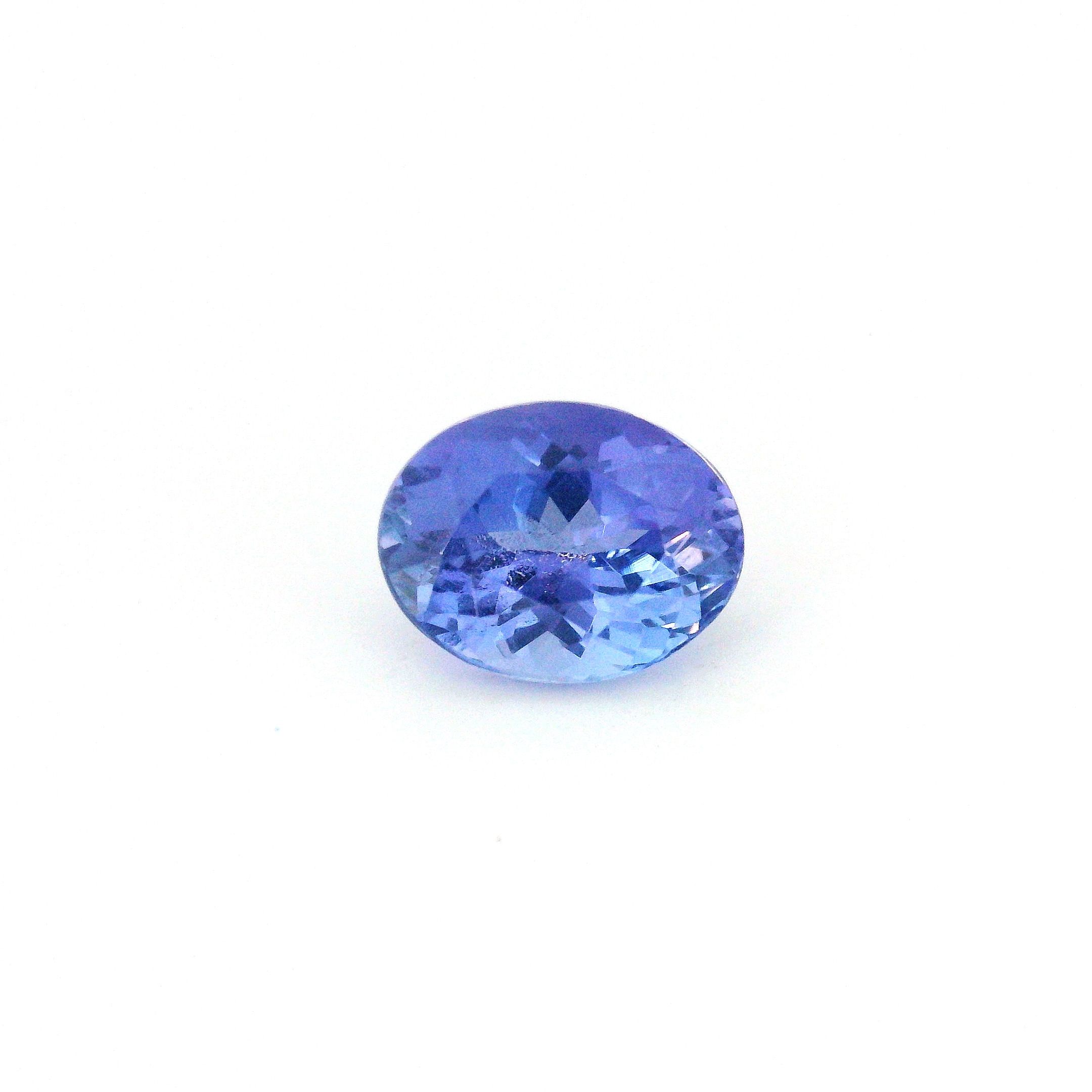 Tanzanit 1,84 ct, niebieski, szlif owalny