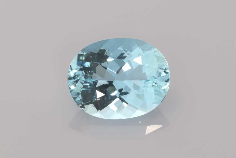 AQUAMARINE FACETED 4.1ct BLUE BLUE SI MADAGASCAR NONE