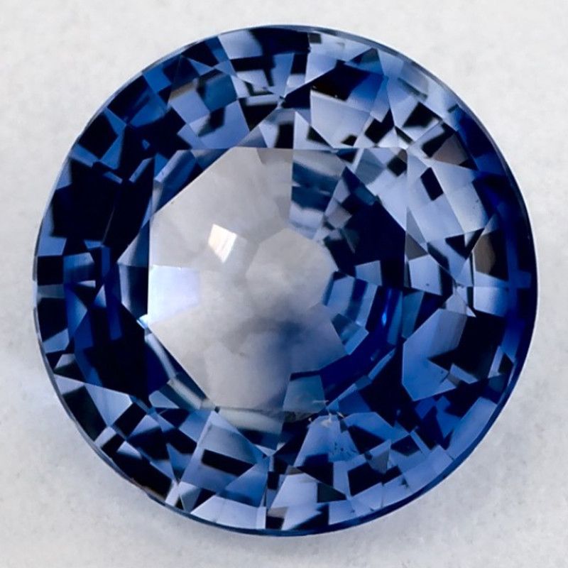 Szafir 1,28 ct, niebieski, szlif okrągły