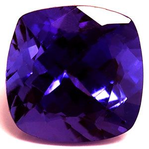 Tanzanit 2,77 ct, niebieski, szlif cushion