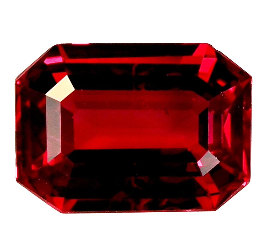 Rubin 1,15 ct, czerwony, szlif szmaragdowy