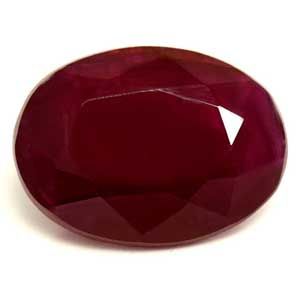 Rubin 1,23 ct, czerwony, szlif owalny