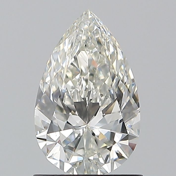 1.01-carat pear diamond with H color, null cut, and SI1 clarity.