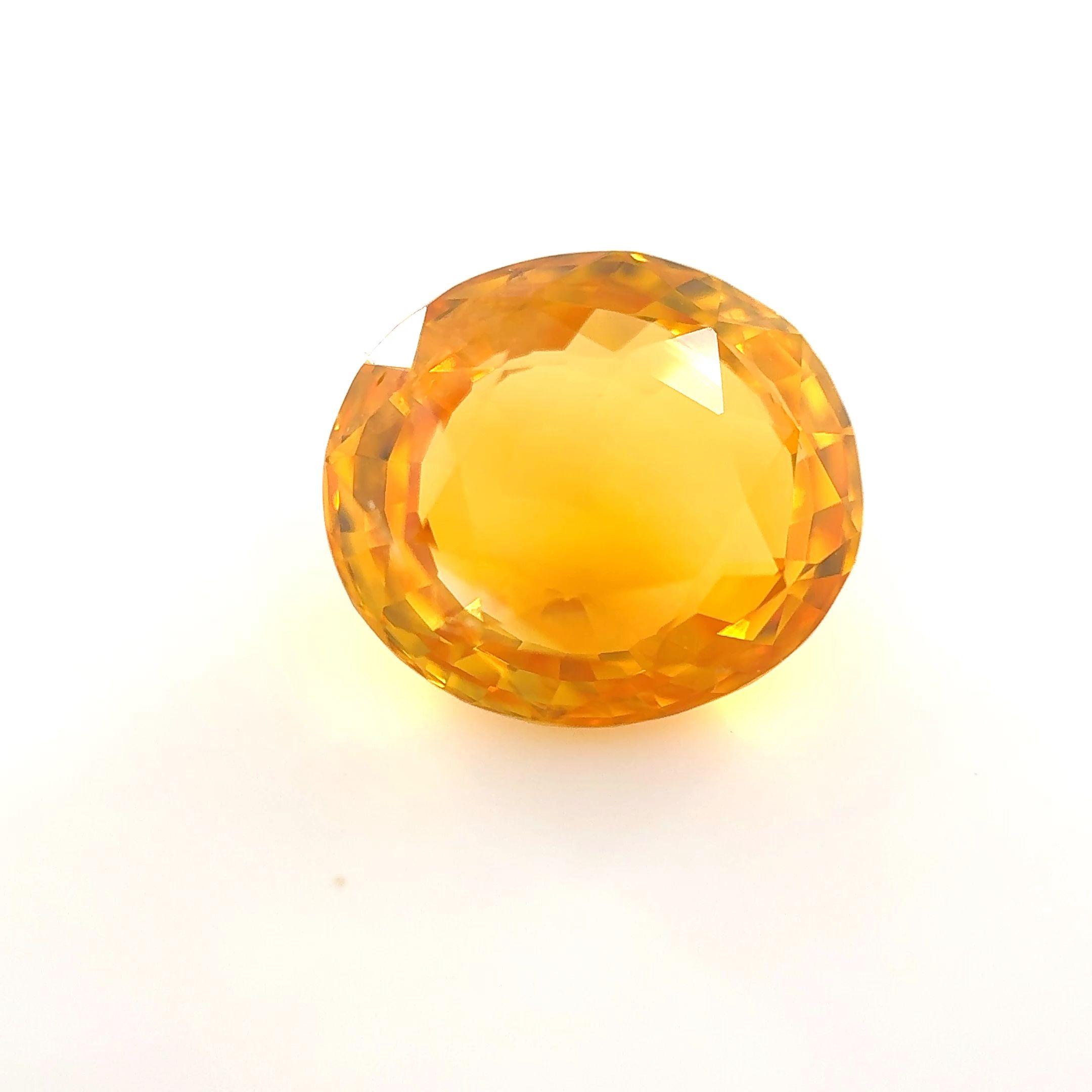 Szafir 2,78 ct, żółty, szlif owalny