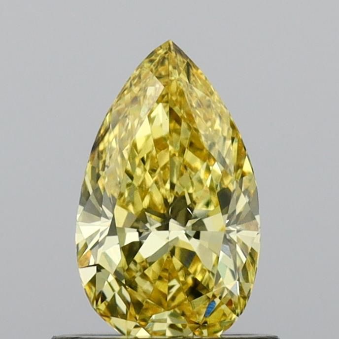 0.79 CT Fancy Intense Yellow PEAR