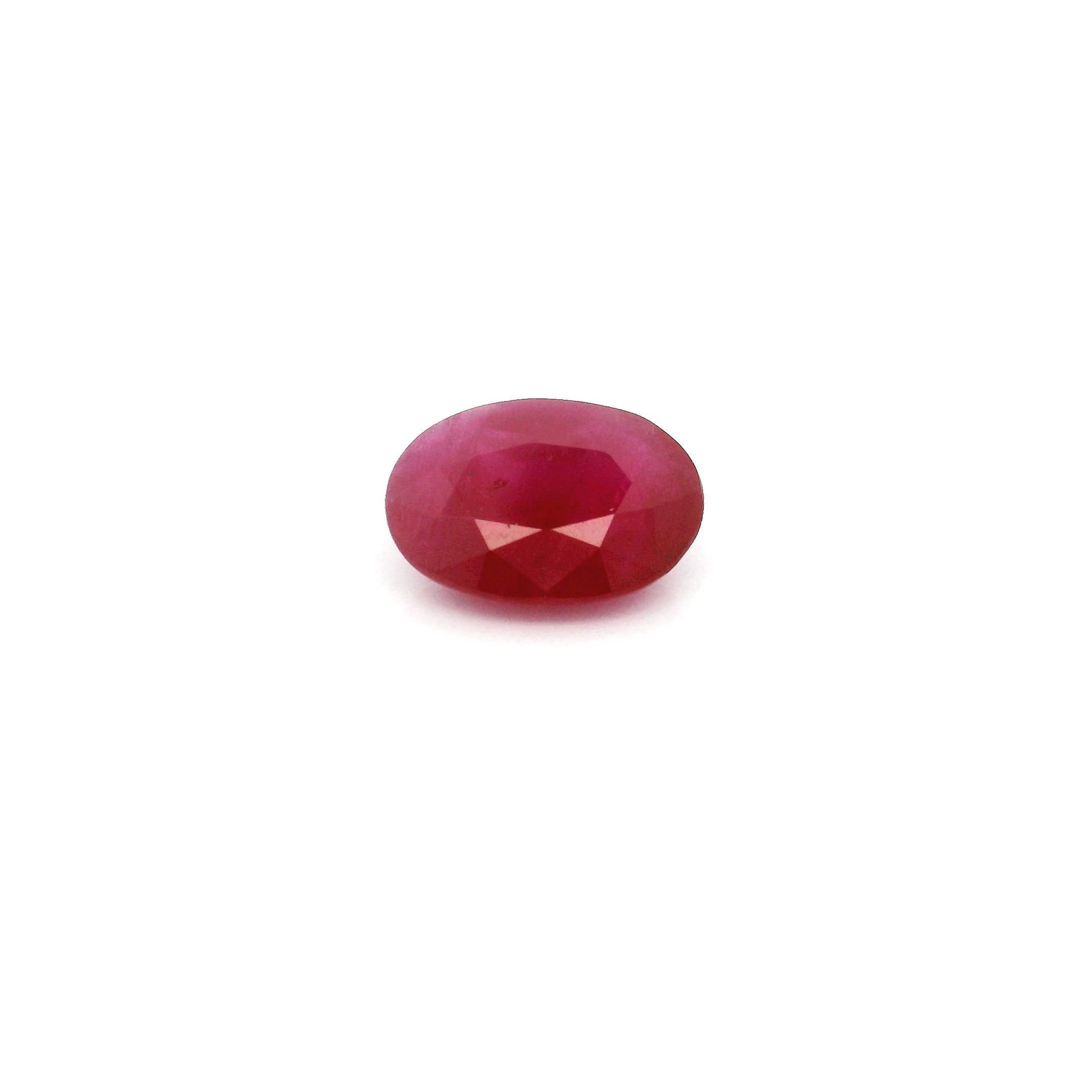 RUBY FACETED 0.99ct RED Medium Intense MI MOZAMBIQUE HEATED