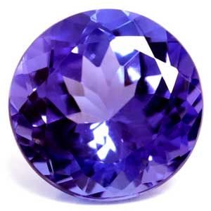 Tanzanit 2,27 ct, niebieski, szlif okrągły