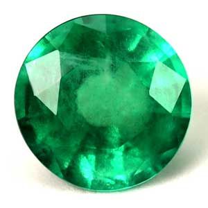 Szmaragd 1,68 ct, zielony, szlif okrągły