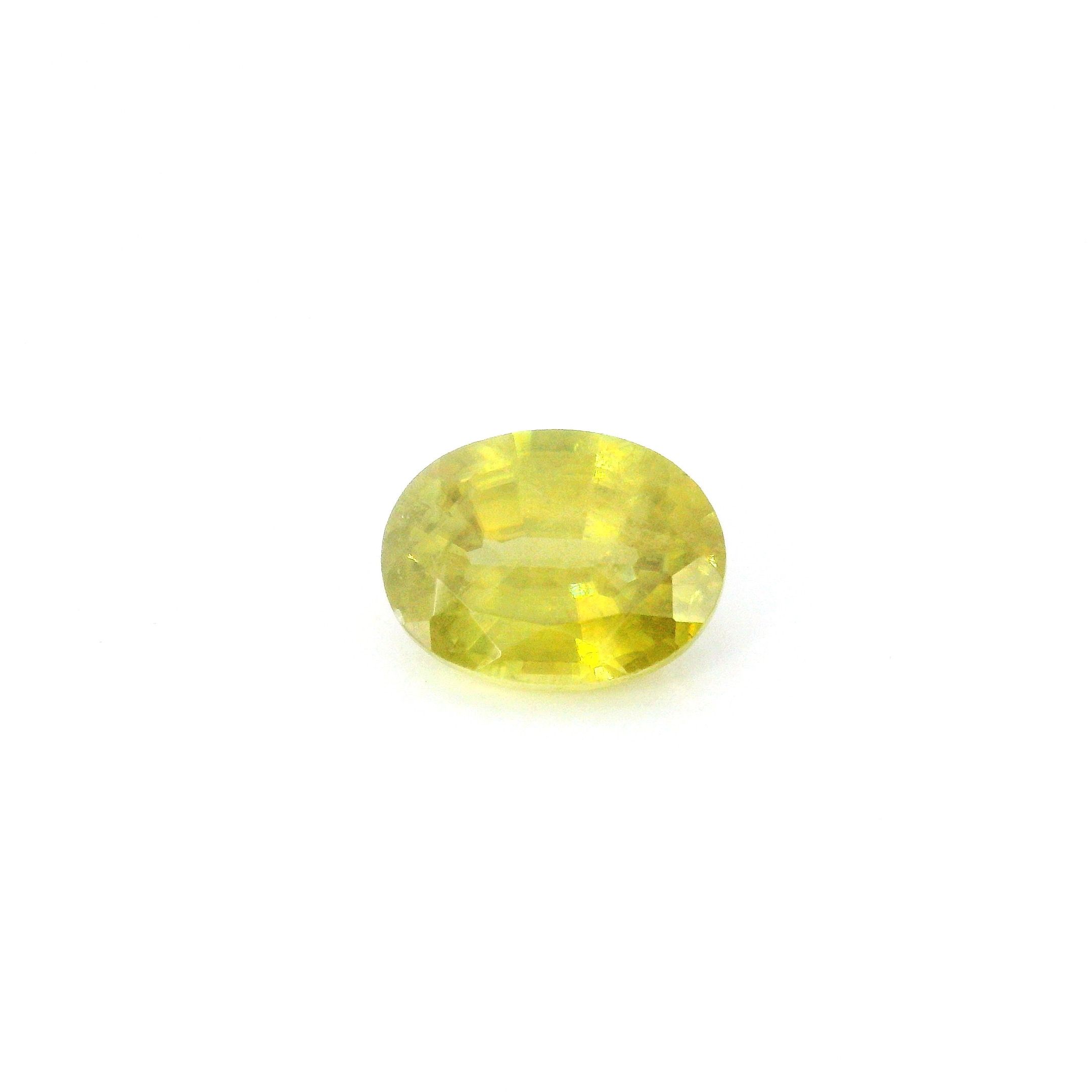 Sfen 1,58 ct, żółty, szlif owalny