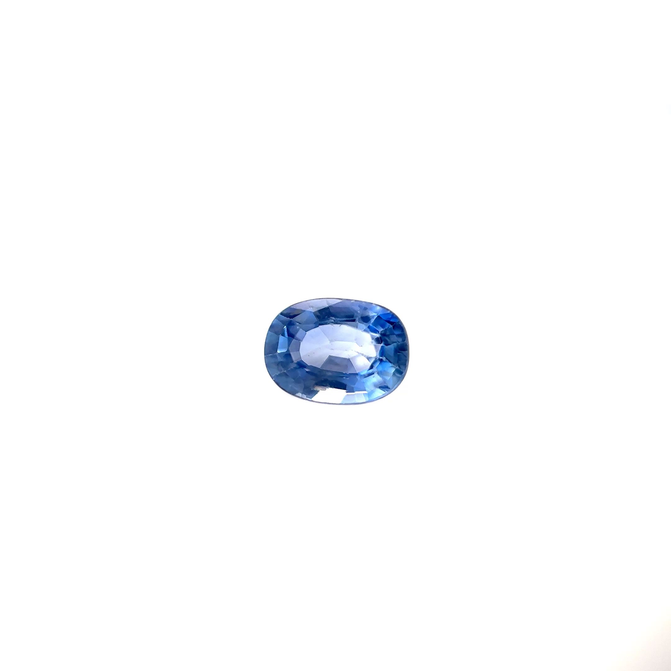 Szafir 1,05 ct, niebieski, szlif owalny