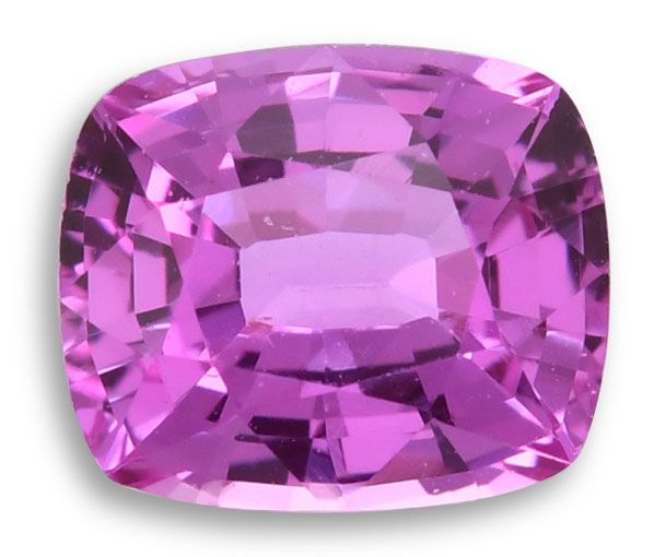 Szafir 1,32 ct, różowy, szlif cushion