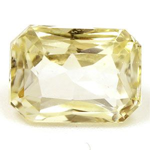 Szafir 1,10 ct, żółty, szlif szmaragdowy