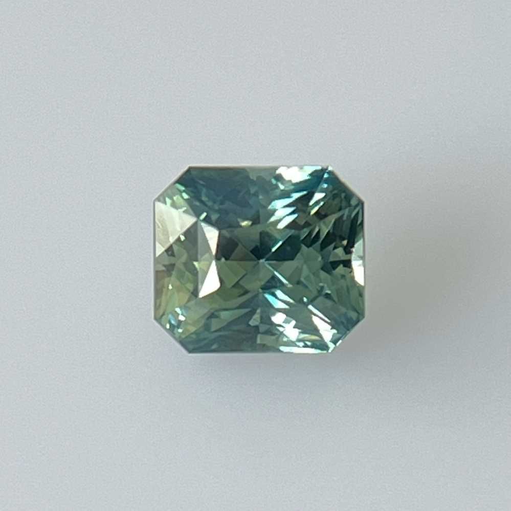 Szafir 2,12 ct, morski, szlif ośmiokątny