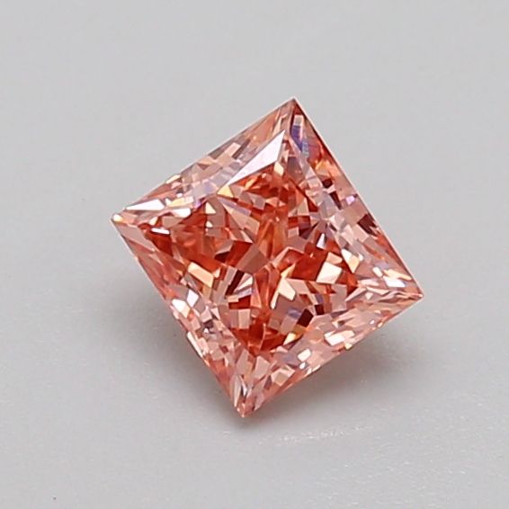 0.49 CT Fancy Intense Orangey Pink PRINCESS