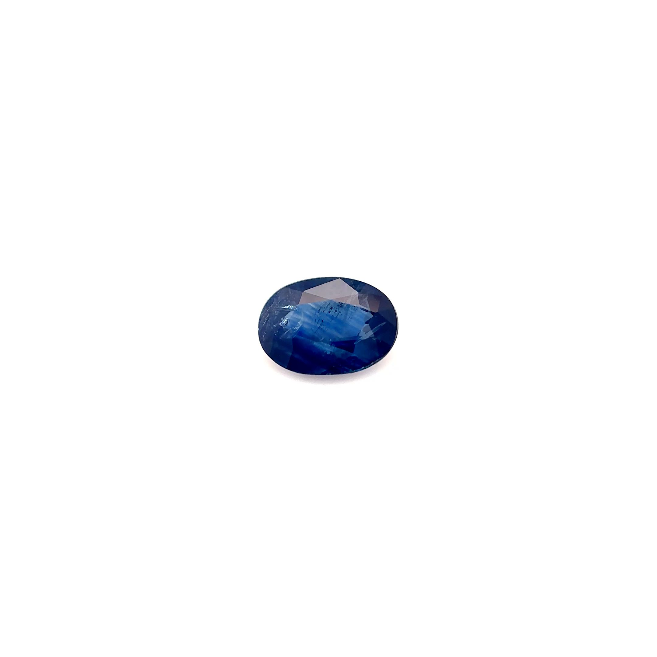 Szafir 1,00 ct, niebieski, szlif owalny