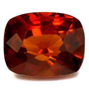 Granat 4,63 ct, pomarańczowy, szlif cushion