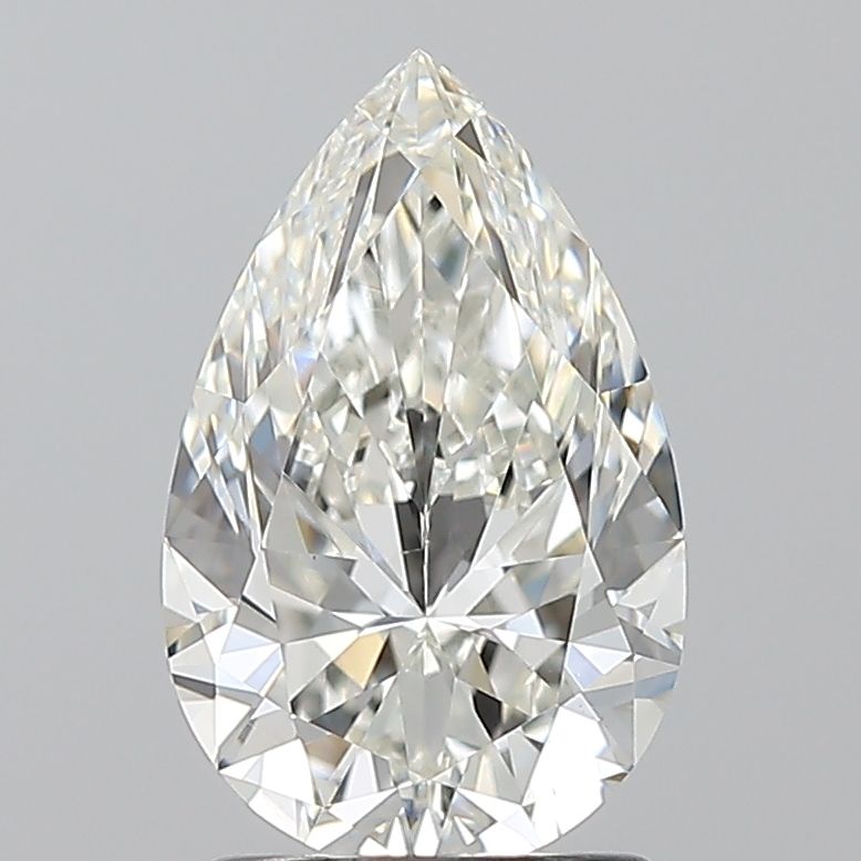 1.7-carat pear diamond with H color, null cut, and VS2 clarity.