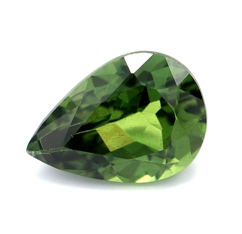 SAPPHIRE FACETED 1.02ct GREEN GREEN EC AUSTRALIA HEATED