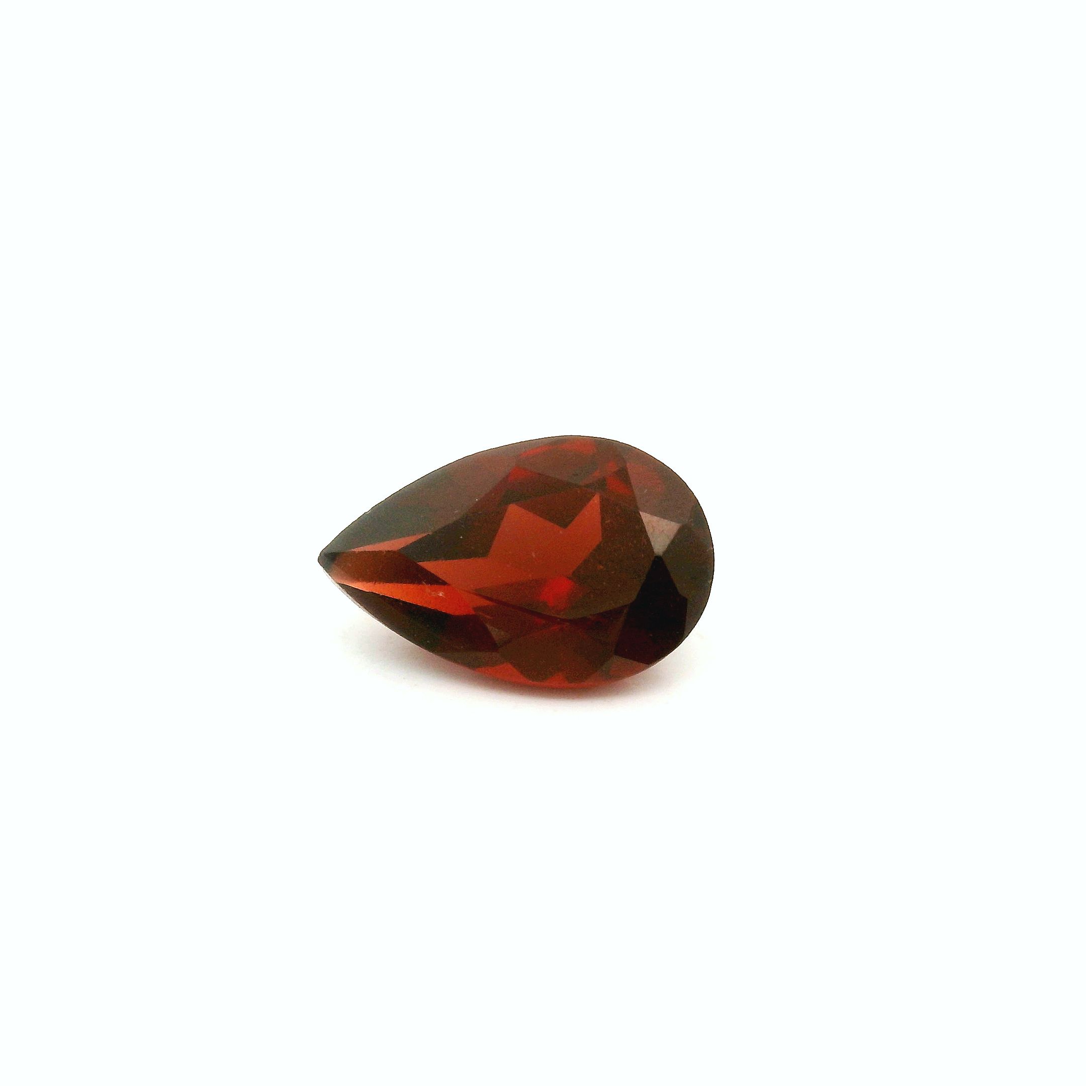 Granat 1,14 ct, czerwony, szlif gruszka