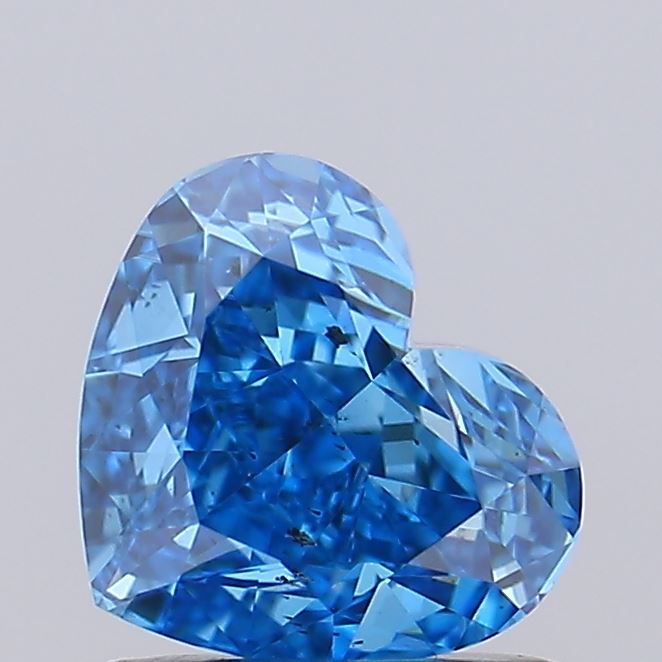 1.02 CT Fancy Vivid Blue HEART